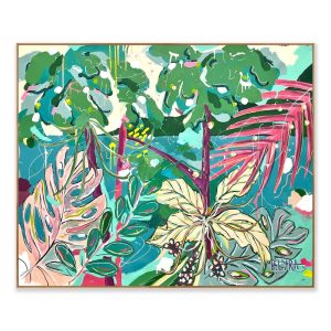 imagem mostra quadro com árvores e natureza